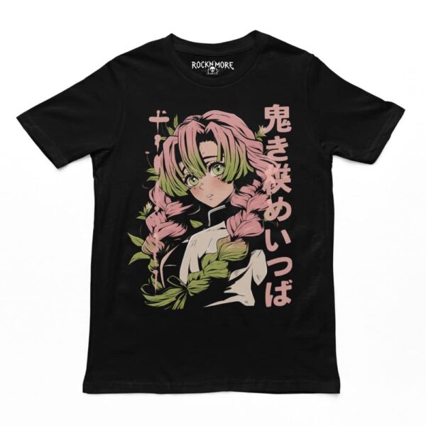 Playera Mitsuri Kanroji Mirada Dulce Negra
