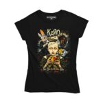 Playera corte dama negra con el diseño de Korn See You on the Other Side