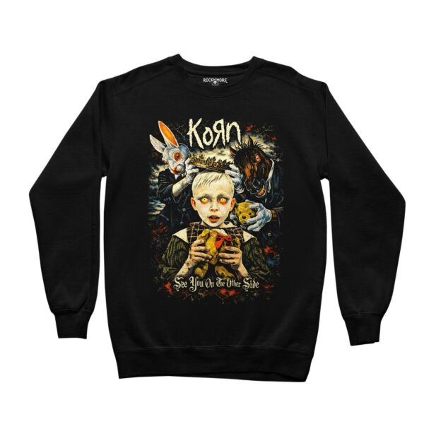 Sudadera negra cuello redondo con estampado de Korn See You on the Other Side