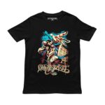 Playera negra con ilustración de MC estilo grafiti y logo de Limp Bizkit en letras urbanas