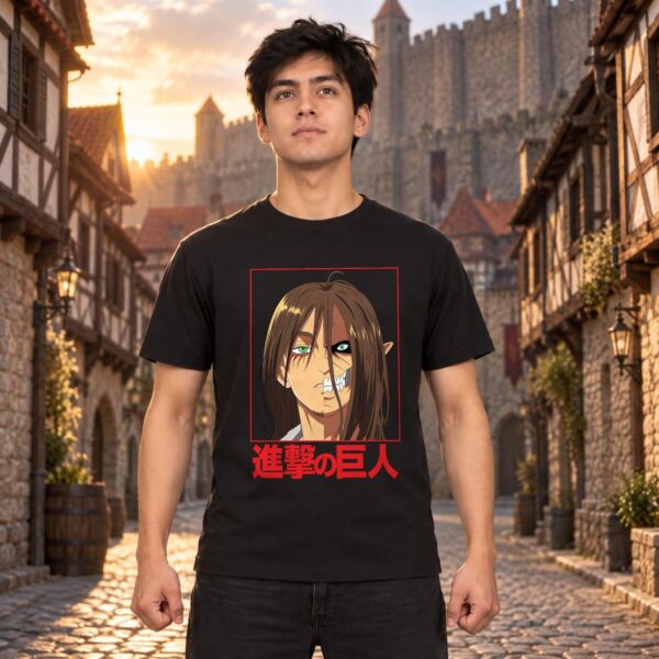 Modelo con playera negra de 12 en ciudad amurallada modelo 1