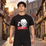 Modelo con playera negra de 14 en ciudad amurallada modelo 1
