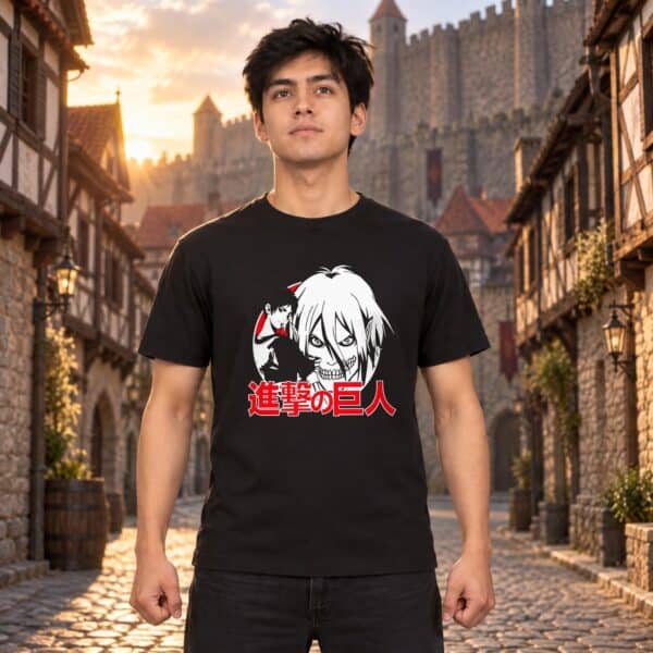 Modelo con playera negra de 14 en ciudad amurallada modelo 1