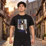 Modelo con playera negra de 11 en ciudad amurallada modelo 1