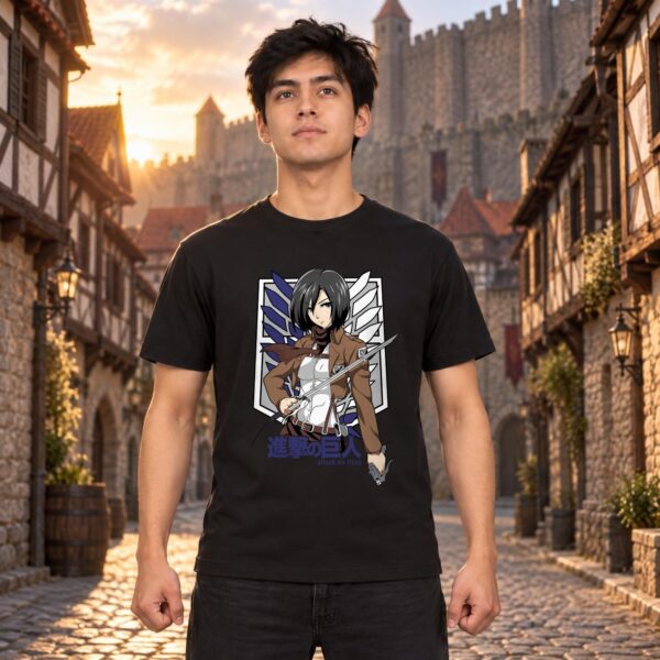 Modelo con playera negra de 11 en ciudad amurallada modelo 1